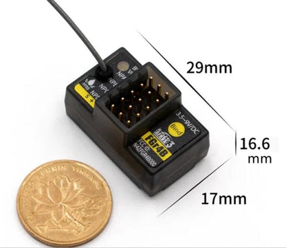 Flysky FGr4B 4CH Receiver AFHDS 3 Micro Mini Receiver for NB4, NB4 Lite Remote Control RC Car Boat