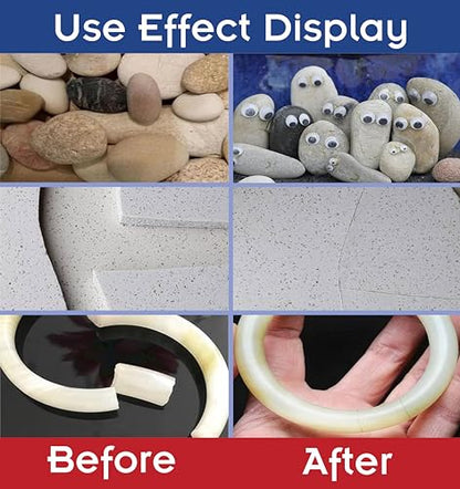 LOOCTOT 30g Stone Glue,Marble Glue,Super Instant Glue Bonding Between Stones,Glue for Granite,Artificial Stone and Tile Products Repair,Waterproof Clear - style: Stone Glue