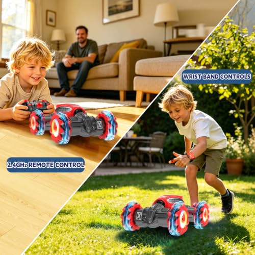 Remote Control Car - RC Drift Car Gesture Sensing Toy Boy Age 6-8-12 Gifts | Gesture Sensing RC Stunt Car for Kids Toys 6 7 8 9 10 11 12 Year Old Boy Birthday Christmas Presents with Lights Music - color: Black