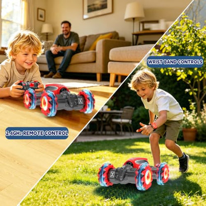 Remote Control Car - RC Drift Car Gesture Sensing Toy Boy Age 6-8-12 Gifts | Gesture Sensing RC Stunt Car for Kids Toys 6 7 8 9 10 11 12 Year Old Boy Birthday Christmas Presents with Lights Music - color: Black