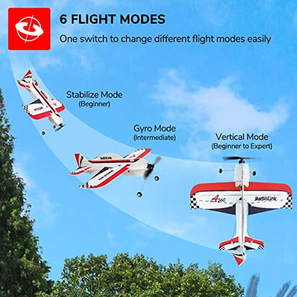 Radiolink A560 6 Flight Modes RC Airplane, Easy to Fly RTF RC Airplanes | RC Airplanes, 2.4Ghz Remote Control, Byme-A Gyro FC, Brushless Motor, for Men, Women, Adults, Beginner, Experienced