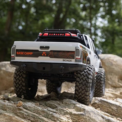 Axial RC Truck 1/10 SCX10 III Base Camp 4X4 Rock Crawler Brushed RTR (Battery and Charger Not Included), White, AXI-1375T1