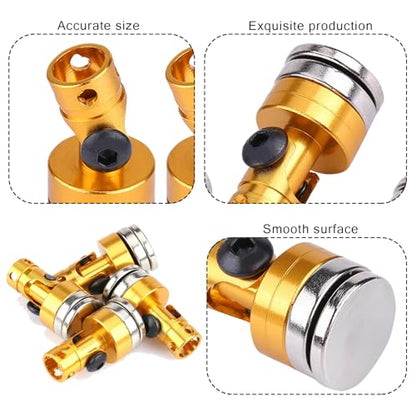 4 Pcs Aluminum RC Body Post Magnetic RC Body Mounts Invisible Body Post Mount Good Scx10 4Wd 1:10 RC Car Yellow Black Purple (Yellow) - color: Yellow