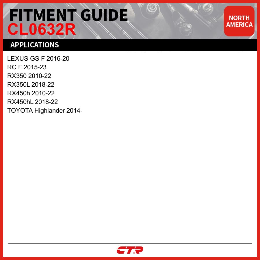 CTR CL0632R [OE Supplier] Front Right, Rear Right Stabilizer Bar Link Compatible with LEXUS, TOYOTA Vehicles - Replaces 48802-48010, 48802-0E010, K750419