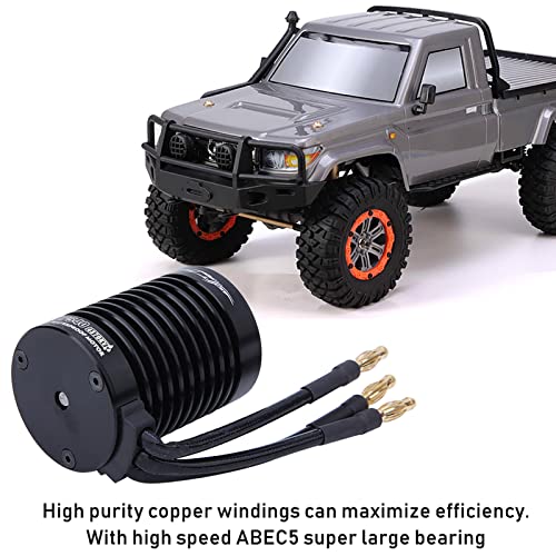 Surpass F540 4370KV Brushless Motor, RC Motor Accessory, 4 Pole Sensorless Motor with CNC Aluminum Heat Sink, 800W 12V 66A for 110/ RC Car Truck