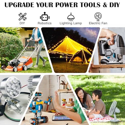 2 Packs Adapters Compatible with Makita 18V Battery for Power Wheel Battery Adapter, Power Tool, DIY RC Toy Car, Power Connector Conversion Kit with Switch & Fuse, 12AWG Wire, Wire Terminal