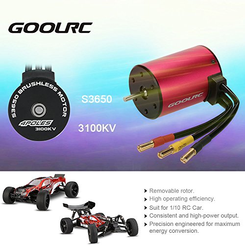 GoolRC Original S3650 3100KV 4 Poles Brushless Sensorless Motor for 1/10 RC Car Truck