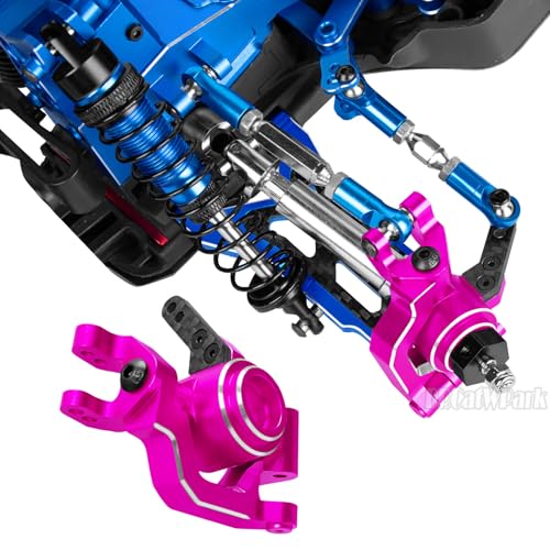 RC Aluminum Caster Block,Steering Blocks,Rear Stub Axle Carriers w/Bearings Upgrades Part for 1/10 Senton/Granite/BigRock/Vorteks/Typhon 3S Blx 4X4 Mega 550,Pink