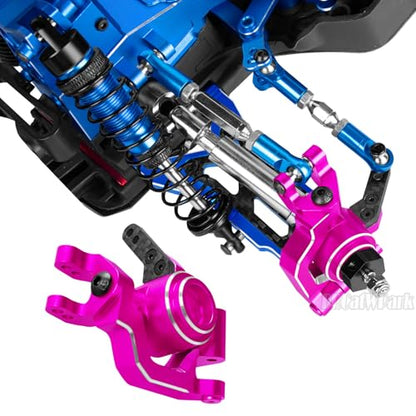 RC Aluminum Caster Block,Steering Blocks,Rear Stub Axle Carriers w/Bearings Upgrades Part for 1/10 Senton/Granite/BigRock/Vorteks/Typhon 3S Blx 4X4 Mega 550,Pink