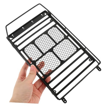 Black Car Roof Luggage Rack Standard Black Shelf Bracket for Rc Crawler Storage - size: 22.8X14.1cm