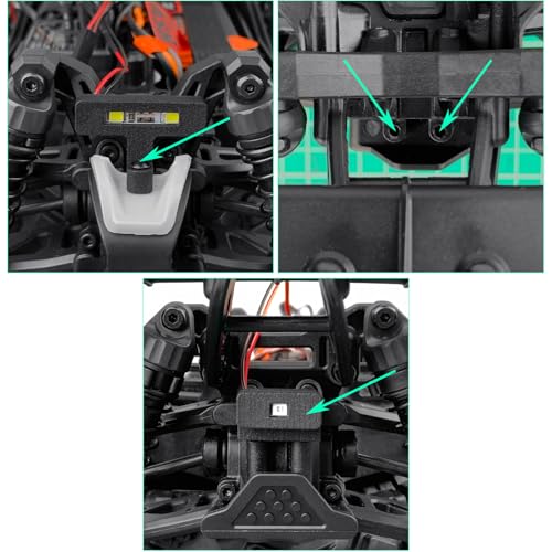 LSG LED Lights Kit Headlight Taillights Kit for 1/18 RC Arrma Typhon Grom | Front Rear Lights White Red Light Upgrades Part