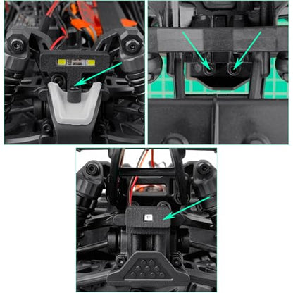 LSG LED Lights Kit Headlight Taillights Kit for 1/18 RC Arrma Typhon Grom | Front Rear Lights White Red Light Upgrades Part