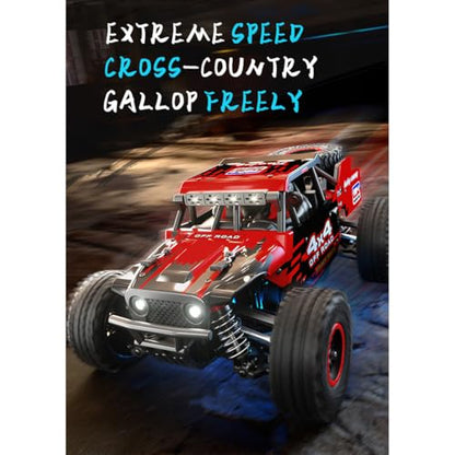 1/20 Brushless 4X4 RC Rock Crawlers for Adults, SG202-MAX Off-Road Remote Control Monster Truck with LED Lights & Metal Chassis, All Terrain High Speed RC Car Gift - color: Red, size: Brushless Version