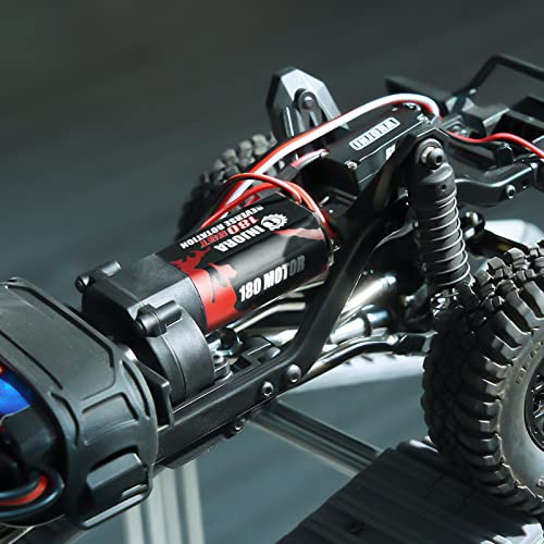 INJORA 180 Brushed 55T Motor with Stainless Steel Pinion for TRX4M Defender Bronco K10 High Trail F150 1/18 RC Crawler Upgrade