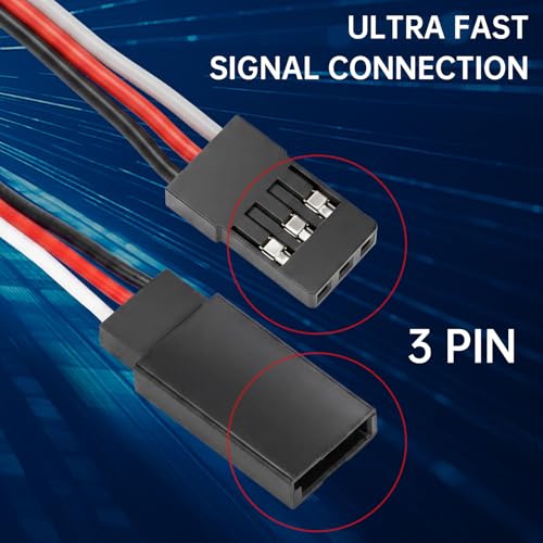 12 Pcs RC Servo Extension Cable & Y Connector, 3 Pin Male to Female Plug Splitters, Mixed Styles Compatible with JST JR Futaba for RC Car, Airplane, Helicopter - size: 12 Pack