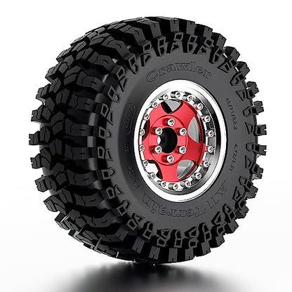 GLOBACT 2.2" RC Crawler Tires 124 * 46mm for 1/10 TRX4 TRX6 SCX10 Redcat | 1/10 RC Crawler Tires, TRX4 Tires, TRX6 Tires, SCX10 Tires