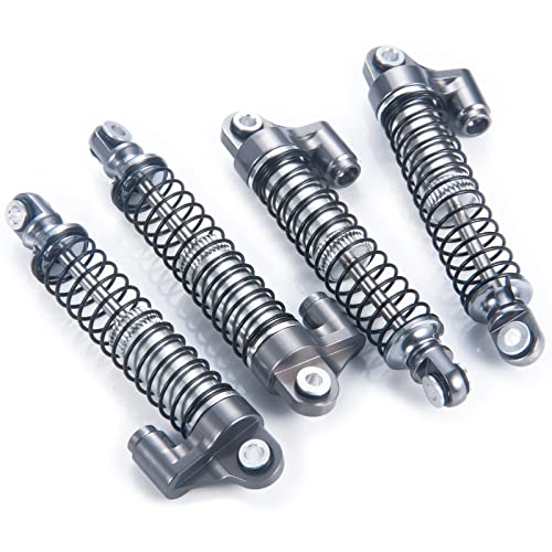 RC Shock Absorber 56mm Dampers, Titanium | Aluminum Alloy, Ajustable Shocks, For TRX4M Upgrades 1/18 Scale, RC Crawler Car, Accessories - color: Titanium