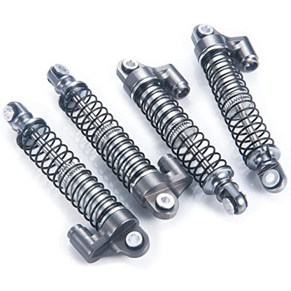 RC Shock Absorber 56mm Dampers, Titanium | Aluminum Alloy, Ajustable Shocks, For TRX4M Upgrades 1/18 Scale, RC Crawler Car, Accessories - color: Titanium