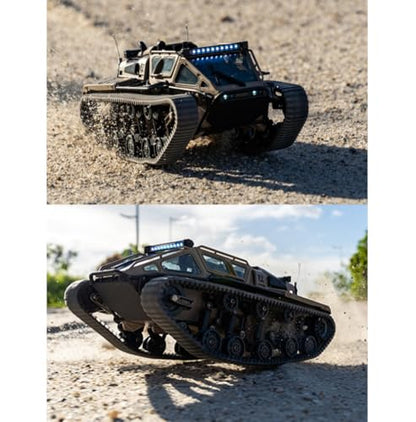 1:16 Large RC Tank Car, 2.4G Anti-Interference Remote Control, Realistic LED Lighting, Dual Motors for All-Terrain Climbing, Simulation Armored Vehicle with Openable Doors