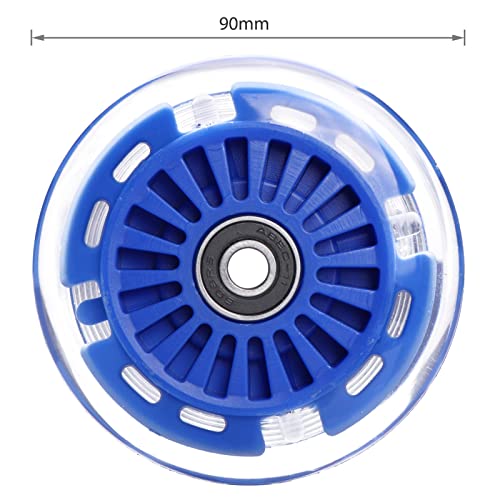 90mm Wiggle Car Polyurethane Replacement Wheels Set Upgrades for PlasmaCar Ride-on Toys Wiggle Car Replacement Wheels, 4-Pack (Blue) - color: Blue