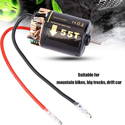 RC Motor, 35T 45T 55T Universal RC Model Car 540 Brushless Motor for Big Trucks Climbing Car Model Motor Replacement Accessory (55T)