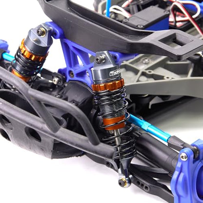 Oil Shock Absorbers Upgrade Compatible with 1/10 RC Cars | Fits Bandit / Hoss / Rustler / Slash / Stampede - Oil Damper Upgrade - Orange - color: Gray/Orange