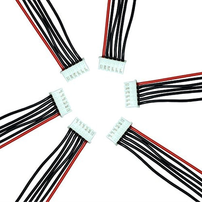 FLY RC 10pcs 5S 18.5v Balance Charger Silicone Wire Extension Lead JST-XH Connector Adapter Plug Wire Leads Cable - style: 10pcs 5s