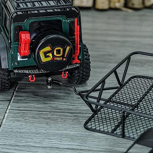INJORA 543g Trailer with Metal Hitch Mount for 1/18 TRX4M RC Upgrade