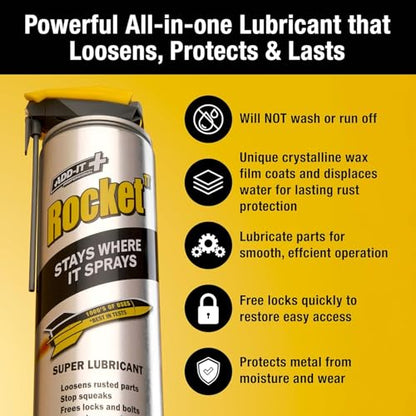 Multi-Purpose Lubricant Spray, 15.2 Fl Oz (Pack of 6) – Penetrating Oil & Anti-Corrosion Spray for Rusted Bolts, Tools, Bikes & Garden Equipment, Water-Resistant Protective Coating - size: 15 fl oz (Pack of 6)
