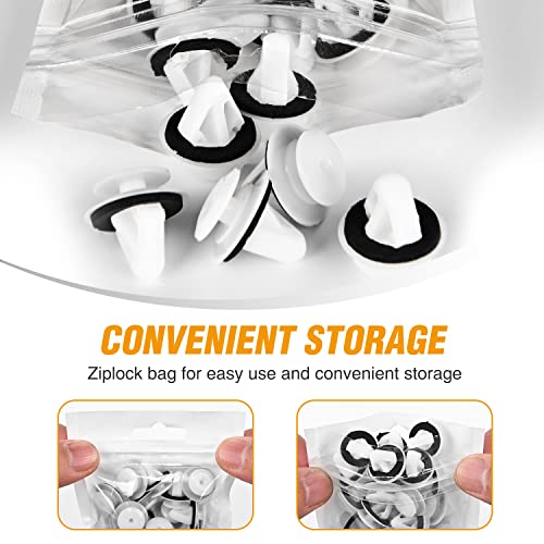 GOOACC 50Pcs Car Door Trim Panel Retainer Clips for Mazda | Bumper Fastener Rivet Clips G18K-51-SJ3 G18K51SJ3 Mazda 2, 3, 5, 6, CX-7, CX-9, MPV, MX-5 Miata, Protege RX-8 with Seal Ring - color: 50Pcs Door Trim Panel Retainer