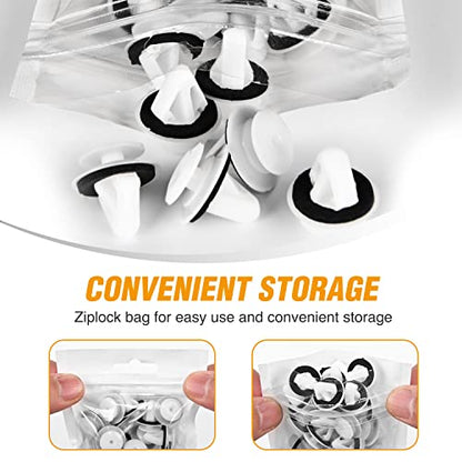 GOOACC 50Pcs Car Door Trim Panel Retainer Clips for Mazda | Bumper Fastener Rivet Clips G18K-51-SJ3 G18K51SJ3 Mazda 2, 3, 5, 6, CX-7, CX-9, MPV, MX-5 Miata, Protege RX-8 with Seal Ring - color: 50Pcs Door Trim Panel Retainer