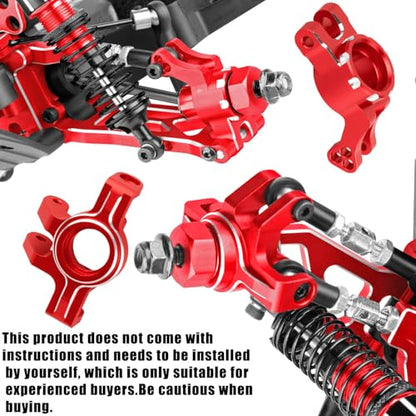 Upgrade Parts for 1/16 Mojave GROM 223S DSC 4X4 RTR,RC Shock& Arms&Drive Shaft CVD&Steering Knuckle Kit&Shock Tower&Adjustable Links&Steering Block&RC Gearbox&Sway Bar Kit,Red - color: Red(for 1/16)