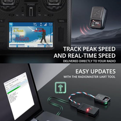 HTLNUZD Radiomaster ERS GPS Precision GPS Sensor for Compatible ExpressLRS PWM Receivers