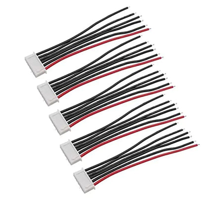 FLY RC 10pcs 5S 18.5v Balance Charger Silicone Wire Extension Lead JST-XH Connector Adapter Plug Wire Leads Cable - style: 10pcs 5s