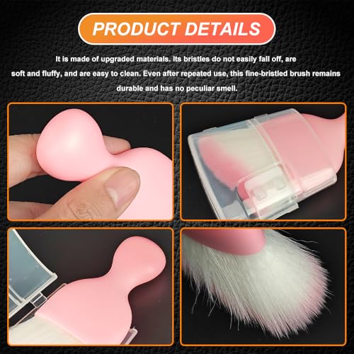 Car Interior Detailing Brush, Soft Bristle Car Interior Cleaning Tool, Auto Air Conditioning Outlet Cleaning Brush, Dusting Brush for Panel Air Vent Dashboard Leather (Pink) - color: Pink