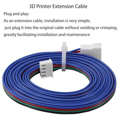 2Pcs 3D Printer Stepper Motor Extension Cables XH2.54 4Pin 2M(78.7Inch), Female to Male NEMA 17 Motor Wires Compatible with Voron 2.4, 3D Printing DIY Parts, - style: 2Pcs Voron 2.4 Stepper Motor Extension Cables 2M (78.7inch)