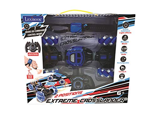 LEXiBOOK, Extreme Crosslander RC Car, RC50 | Gesture bracelet, Music, Light effects, Rechargeable - style: Crosslander Extreme - Luminous