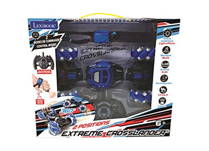 LEXiBOOK, Extreme Crosslander RC Car, RC50 | Gesture bracelet, Music, Light effects, Rechargeable - style: Crosslander Extreme - Luminous