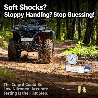 Nitrogen Regulator Shock Fill with 700Psi Nitrogen Gauge | Nitrogen Regulator Shock Fill No Loss Chuck Tool,Compatible with Kawasaki,Honda,Yamada,ATV, UTV's Shock with a Schrader Valve