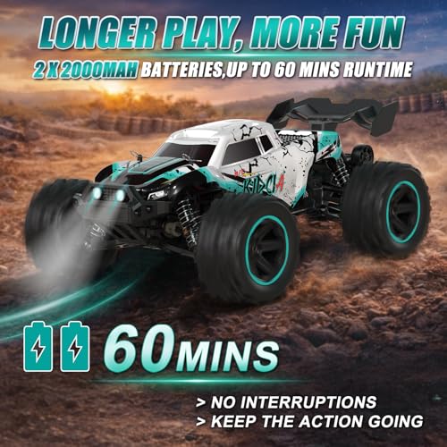 1/14 Fast RC Cars for Adults and Boys, 50 KPH 4WD Offroad RC Truck | All Terrain High Speed Hobby Remote Control Car, 60 Mins Runtime,2 Rechargeable Batteries