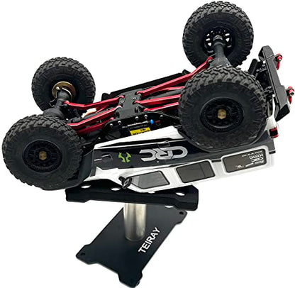 RC Car Work Stand Mat Repair Workstation Aluminum 360 Rotation Height Body Mounts for 1/16 1/18 1/24 SCX24 TRX4M Scale Cars Trucks RC car Display Stand (Black) - color: Black