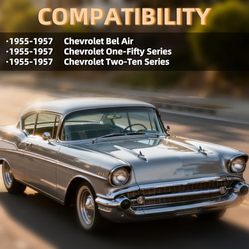 XKV Front Upper & Lower Suspension Tubular Control Arms A-Arms | Compatible with 1955-57 Chevrolet Belair 150 210 Nomad Delray,2-4" Lift Kit Adjustable Tubular Steel Control Arm W/Ball Joint - size: 55-57 Chevrolet Belair 150 210 Nomad Delray