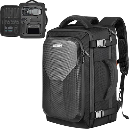 Carry On Mavic 3 Pro Case, Compatible with DJI RC/Pro/N1 Controller | Fits 17.3'' Laptop, 40L Drone Backpack for DJI Fly More Combo Accessories, Hard Carrying Case, Travel Laptop Backpack