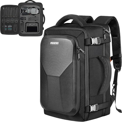 Carry On Mavic 3 Pro Case, Compatible with DJI RC/Pro/N1 Controller | Fits 17.3'' Laptop, 40L Drone Backpack for DJI Fly More Combo Accessories, Hard Carrying Case, Travel Laptop Backpack