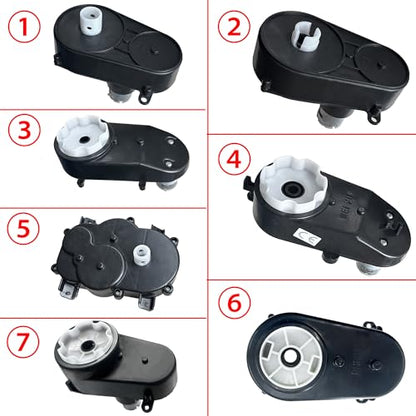 12Volt 24Volt Steering Wheel Motor Gearbox for Kid's Power Wheels Ride on Toys Car Upgrade,Children Trail Gear Power Steering Wheel Motor Replacement Parts Accessories,12V&18V&20V&24V (24V NO.6)