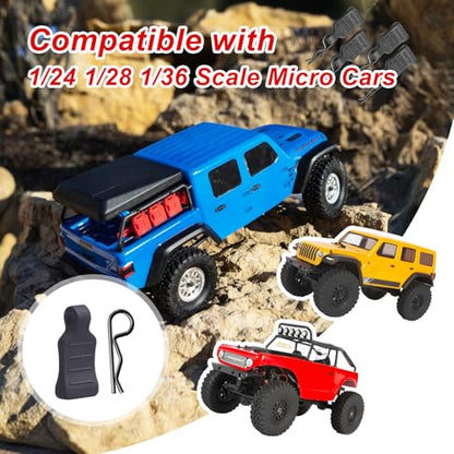 RC Body Clips with Pull Tabs 1/24 1/28 RC Clips for RC Truck Crawler Drift Buggy Compatible with Axial SCX24 WLtoys K969 K989 P929 (50-Pack)