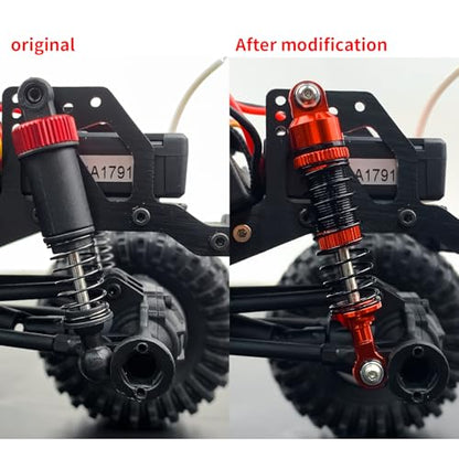 4PCS Ascent-18 Threaded Shock Absorber Oil Damper 53MM for Redcat Ascent18 1/18 RC Crawler Upgrade Parts