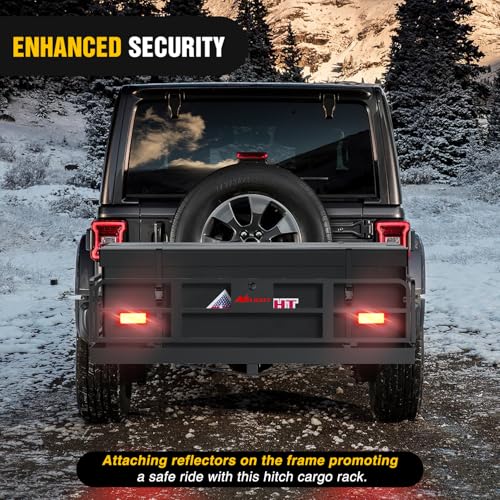 Nilight 60" x 24" x 14.4" Carrier with Stabilizer Fits 2-inch Receiver 500 Lbs Heavy Duty Capacity Luggage Basket Fold Up for SUV Pickup Camping Traveling Capacity Basket - style: 24"x 60"x 14.4", Basket w/,Stabilizer