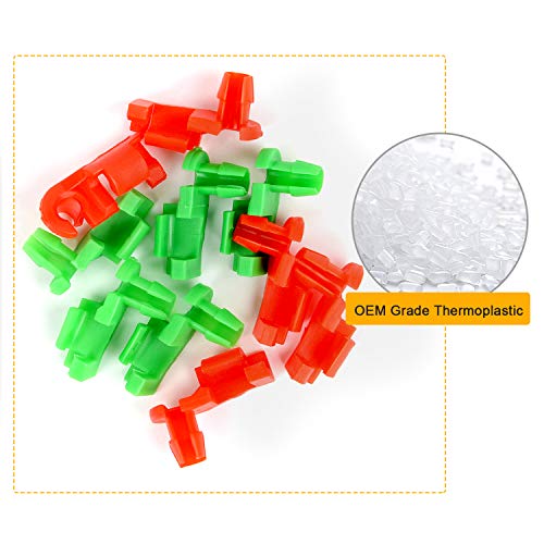 GOOACC 1999-2007 Chevy Silverado GMC Sierra Tailgate Handle Rod Clip Left & Right Rod Retainer Clips, OEM Handle Replacement 5 Pairs 88981030, 88981031 - color: 10Pcs Tailgate Handle Rod Clip