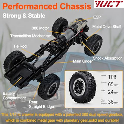 1/12 Scale Mitsubishi Delica RC Van 4WD Rock Crawler with Two Batteries | L300 4WD RC Crawler 4x4 - color: Ld1296-blue